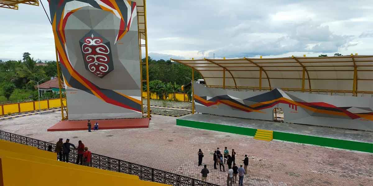 Venue panjat tebing PON XX Papua di Timika yang akan jadi ajang tanding para juara dunia. Foto: Burhan/Papua60detik